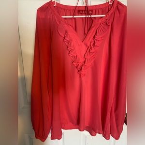 Elle- coral color top. Never worn. Size XL